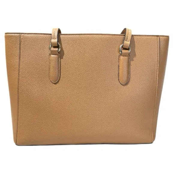 Nanette Lepore Jaelyn Camel Tan Faux Leather Pebble Texture Tote Bag - Picture 5 of 11